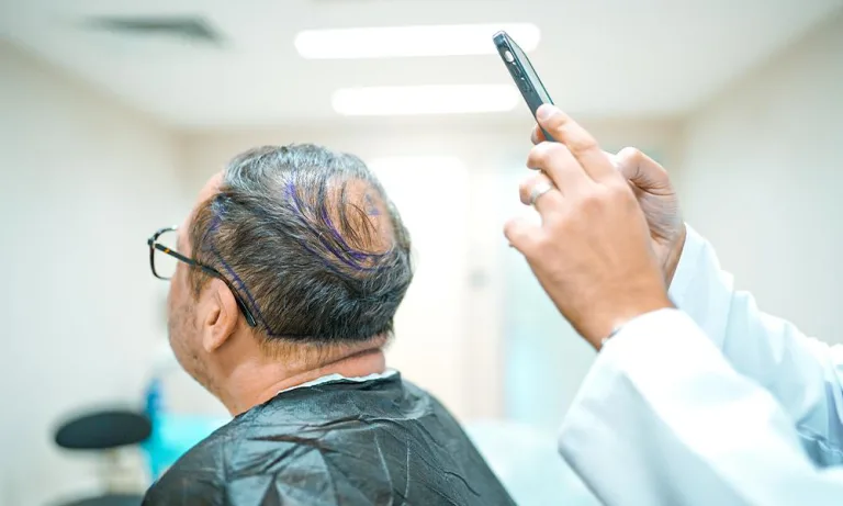 hair transplant crown area