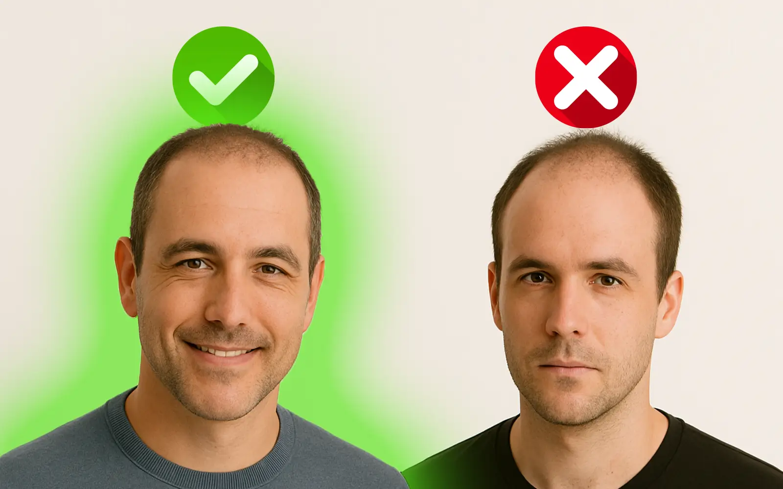 A man in his 30s after a natural-looking hair transplant – discussing the best age for hair transplant