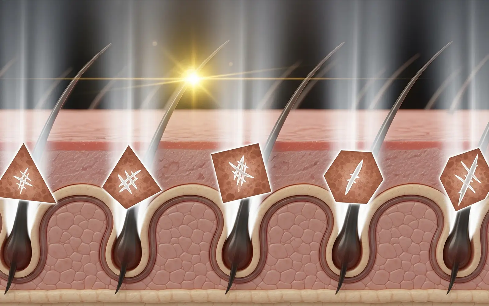 hair transplant scabs damaged