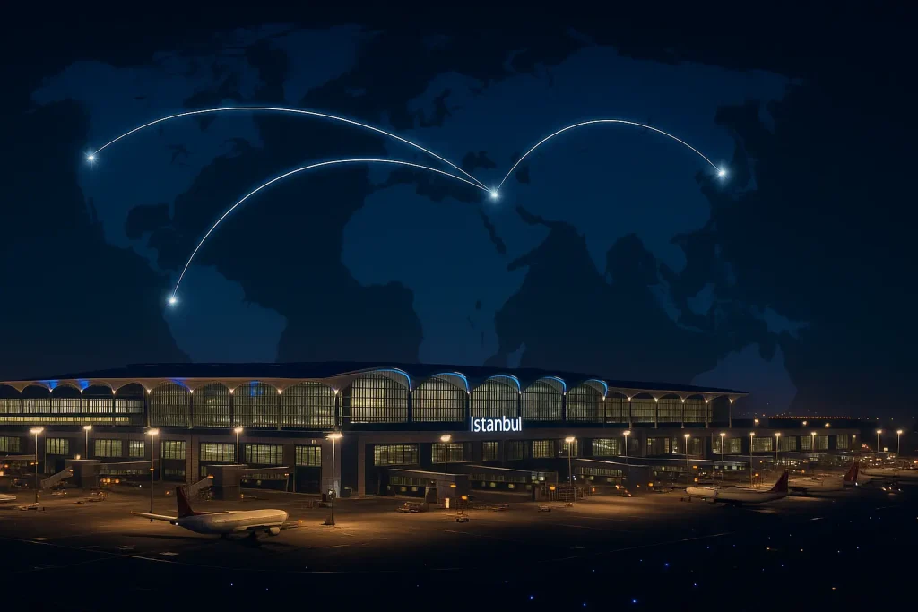 Istanbul Airport, one of the world’s busiest airports attracting the highest number of international tourists