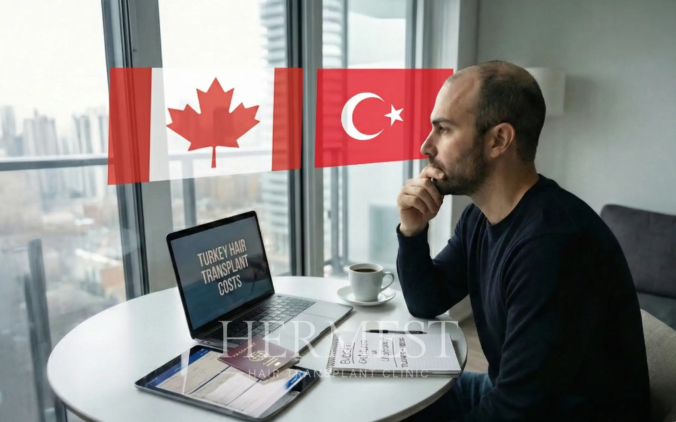 Planning the budget and researching Turkey Hair Transplant Cost for patients traveling from Canada to Istanbul.