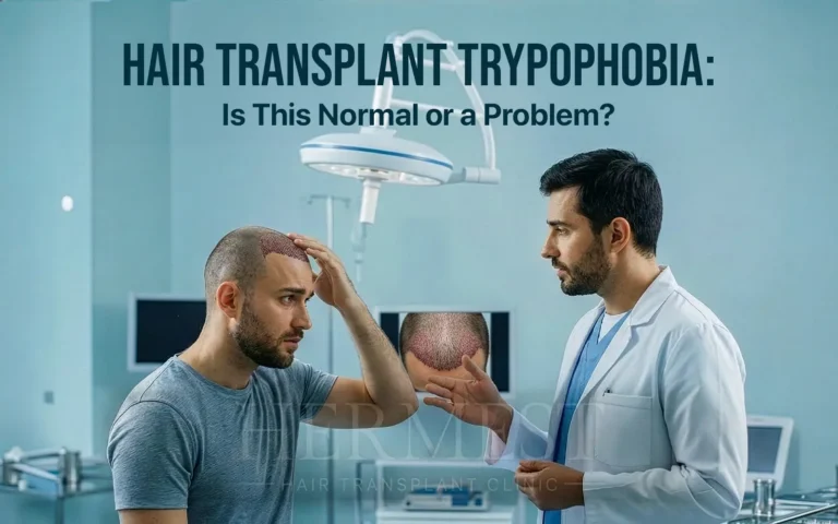A professional explanation of hair transplant trypophobia symptoms and recovery.