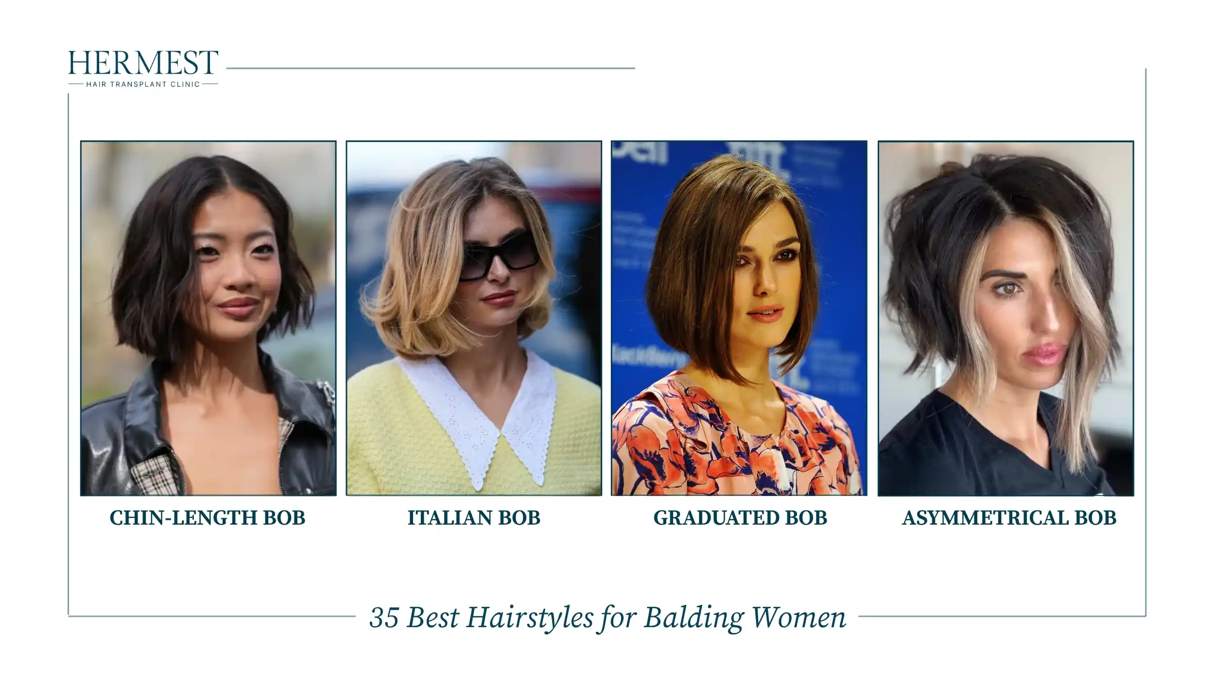 Chin-Length Bob, Italian Bob, Graduated Bob, Asymmetrical Bob