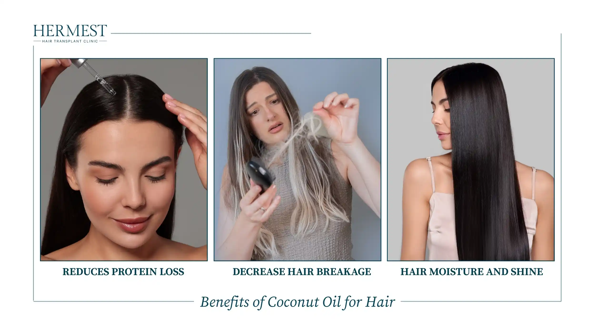 Coconut oil hair benefits: less protein loss, reduced breakage, and more moisture and shine