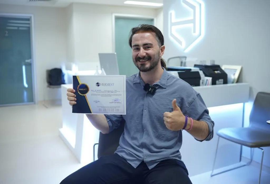 Certificat de la clinique Hermest