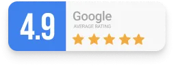 Google rating: 4.9 out of 5 stars